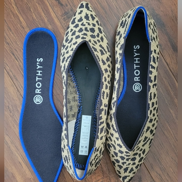 Rothy's The Point leopard flat NWOT - Picture 6 of 9